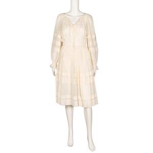 ULLA JOHNSON Ivory Polly Tiered Mini Dress Size S